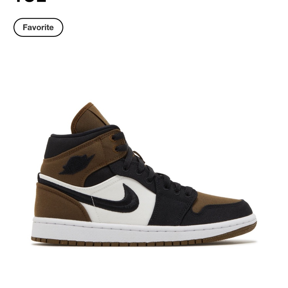 Nike Jordan 1 Mid Olive Toe Sneakers - Picture 6 of 6